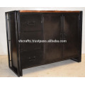 Industrial Metal Sideboard with Recycled wood sideboard